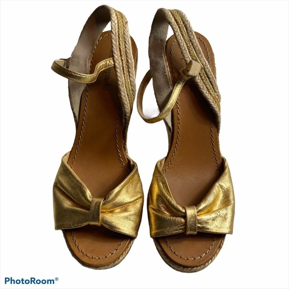 Kate spade leather wedges size 8.5